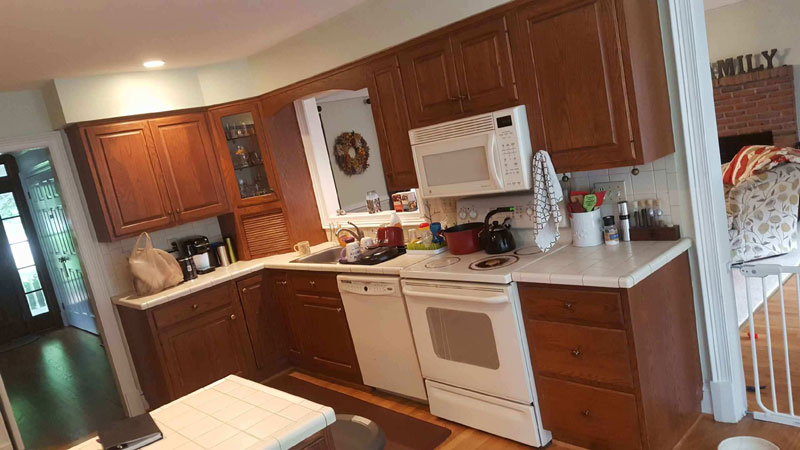 Before Kitchen Cabinets Hand Painted Furniture In Frederick
